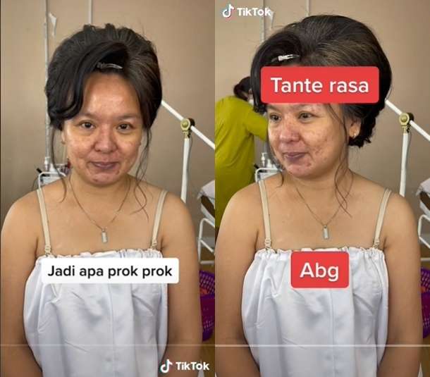 Viral Transformasi Tante-Tante Penuh Flek Hitam Dimakeup Jadi Bak ABG, Berondong Auto Kepincut!