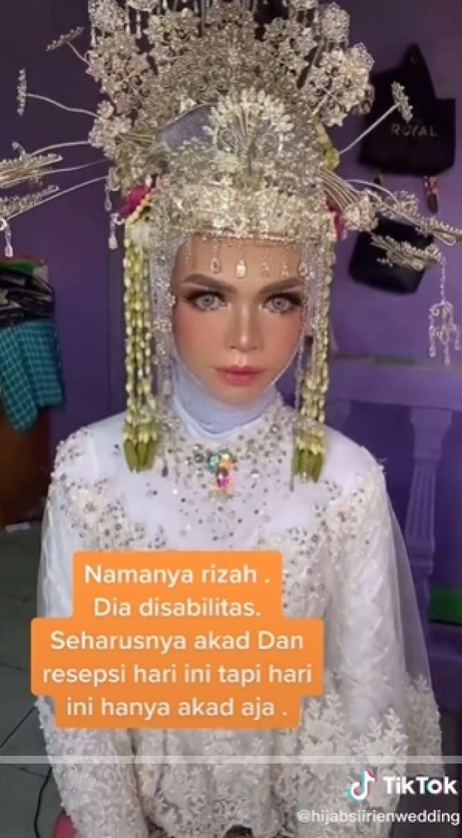 Transformasi Wanita Disabilitas Dirias Jadi Pengantin, Hasilnya Bikin Takjub, MUA Sampai Nangis!
