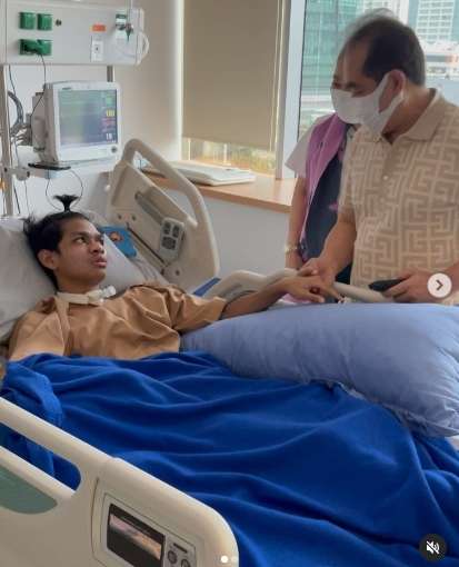 8 Potret Haru Inul Daratista Jenguk David Ozora, Senang Bisa Menyentuh Kumis Lebat Mas Adam