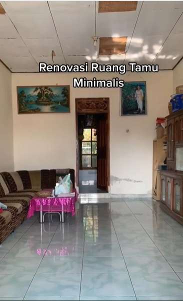Potret Renovasi Ruang Tamu Minimalis Untuk Persiapan Lebaran, Dulu Sederhana Kini Jadi Super Mewah!