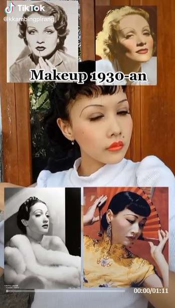 Viral Wanita Bagikan Tutorial Makeup Jadul 1930-an, Alisnya Cuma Segaris, Malah Dibilang Mirip Suzzana!