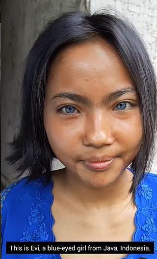 Potret Evi Gadis Bermata Biru di Jawa Barat, Curi Perhatian Fotografer Prancis, Ternyata Warisan Nenek Buyut!