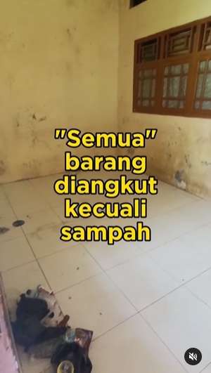 Ditinggal Penyewa dari `Neraka`, Rumah Kontrakan Jadi Jorok dan Perabotan Lenyap Dicuri, Ini 8 Potretnya