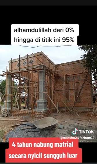 Potret Pembangunan Rumah Sedari Nol Selama 4 Tahun, Perjuangannya Bikin Haru, Endingnya Ternyata…