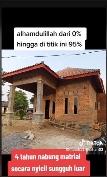 Potret Pembangunan Rumah Sedari Nol Selama 4 Tahun, Perjuangannya Bikin Haru, Endingnya Ternyata…