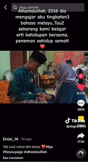 Berawal dari Ucapan Selamat Ulang Tahun, Kisah Cinta Murid dan Guru Beda Usia 26 Tahun Ini Berakhir di Pelaminan!
