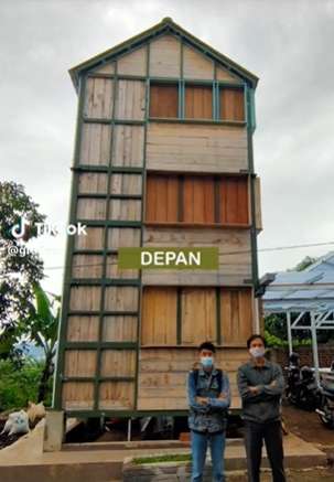 Penampakan Rumah Susun dari Kayu yang Viral, Dalamnya Bak Hotel Berbintang, Netizen Ngeri-Ngeri Sedap!