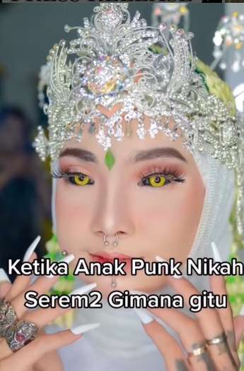 Potret Transformasi Makeup Anak Punk Saat Menikah, Awalnya Seram Endingnya Bikin Melongo, Bak Bumi dan Langit!