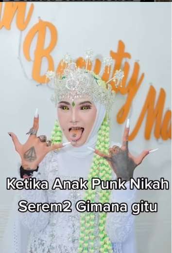 Potret Transformasi Makeup Anak Punk Saat Menikah, Awalnya Seram Endingnya Bikin Melongo, Bak Bumi dan Langit!