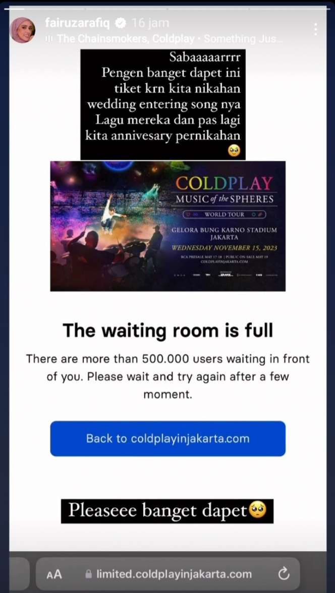 Ekspresi Para Artis Ikut War Tiket Coldplay, Ernest Prakasa Paling Beruntung
