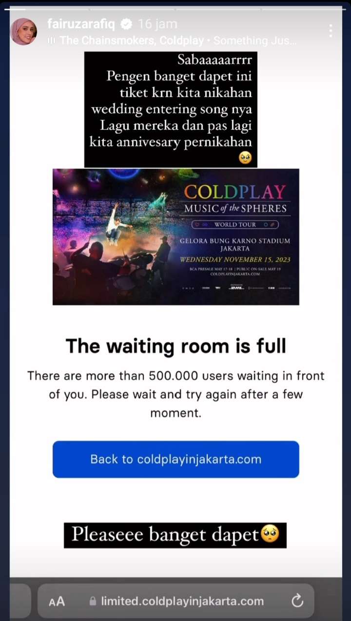 Ekspresi Para Artis Ikut War Tiket Coldplay, Ernest Prakasa Paling Beruntung