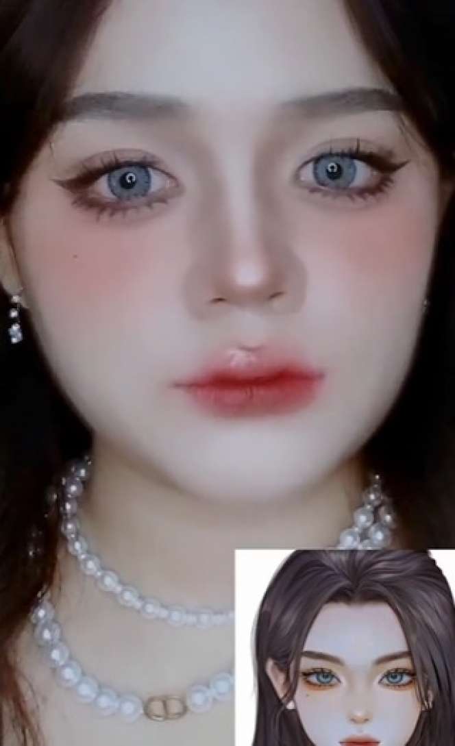 Wanita Ini Bagikan Tutorial Makeup ke Pasar, Hasilnya Malah Bikin Syok, Bak Anime Hidup!