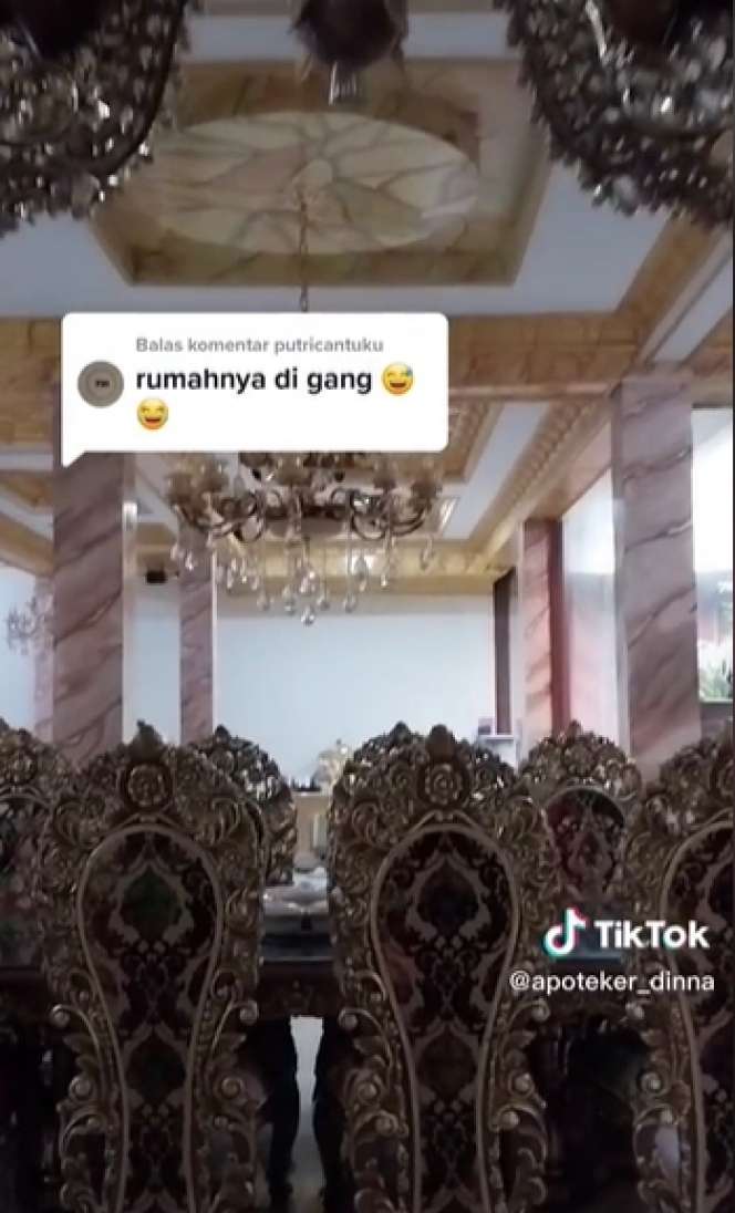 Viral Rumah Bak Istana di Gang Sempit Penuh Lumut, Bagai Surga Tersembunyi, Interior Serba Emas, Ini Potretnya