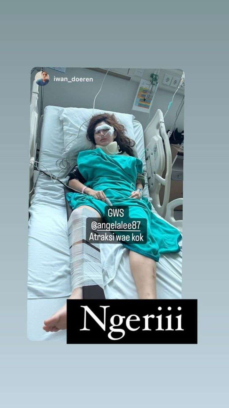 10 Potret Terkini Angela Lee Usai Alami Kecelakaan Hebat di Tol Semarang, Kondisi Mobil Hancur Parah!