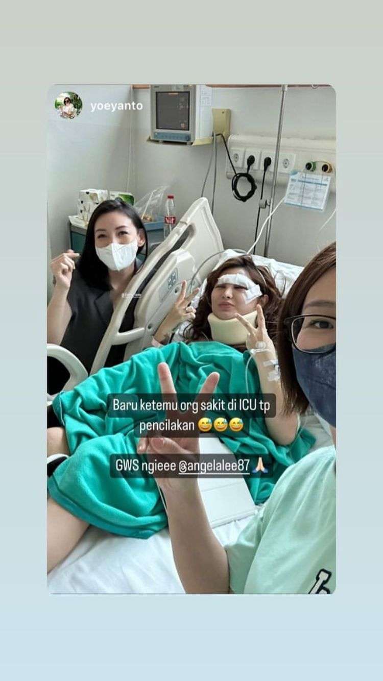 10 Potret Terkini Angela Lee Usai Alami Kecelakaan Hebat di Tol Semarang, Kondisi Mobil Hancur Parah!