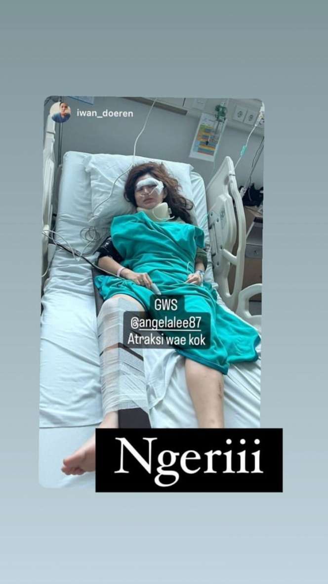 10 Potret Terkini Angela Lee Usai Alami Kecelakaan Hebat di Tol Semarang, Kondisi Mobil Hancur Parah!