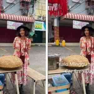Potret Sosok Sonya Pedagang Ketupat Viral di Bekasi, Punya Paras Cantik dan Gayanya Modis Banget!