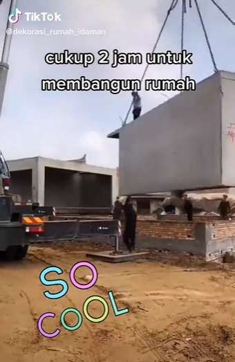 Tak Perlu Waktu Lama, Pembangunan Rumah Ini Hanya Butuh 2 Jam, Hasilnya Boleh Diadu!