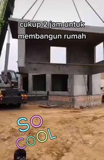 Tak Perlu Waktu Lama, Pembangunan Rumah Ini Hanya Butuh 2 Jam, Hasilnya Boleh Diadu!