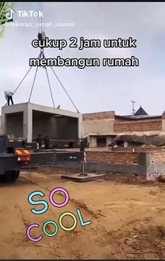 Tak Perlu Waktu Lama, Pembangunan Rumah Ini Hanya Butuh 2 Jam, Hasilnya Boleh Diadu!