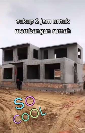 Tak Perlu Waktu Lama, Pembangunan Rumah Ini Hanya Butuh 2 Jam, Hasilnya Boleh Diadu!