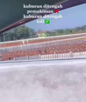 Viral Penampakan Ribuan Kuburan di Tengah Jalan Tol Cibubur, Bikin Geger Netizen, Ini 8 Potretnya Bikin Ngeri