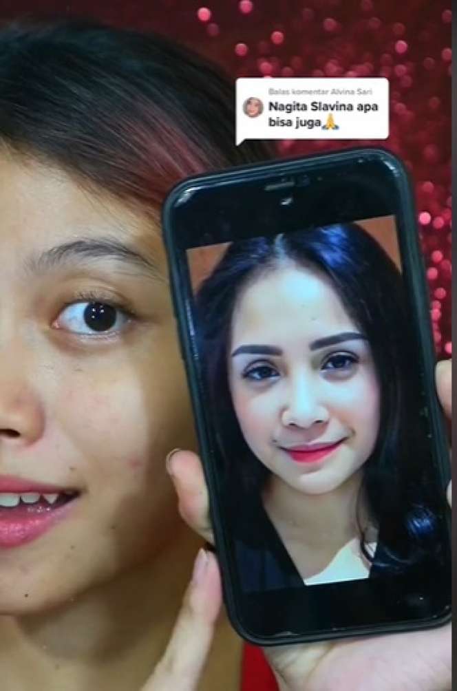 Wanita Seribu Wajah Ini Ditantang Recreate Makeup Ala Nagita Slavina, Salfok Hasilnya Malah Kayak Gini!