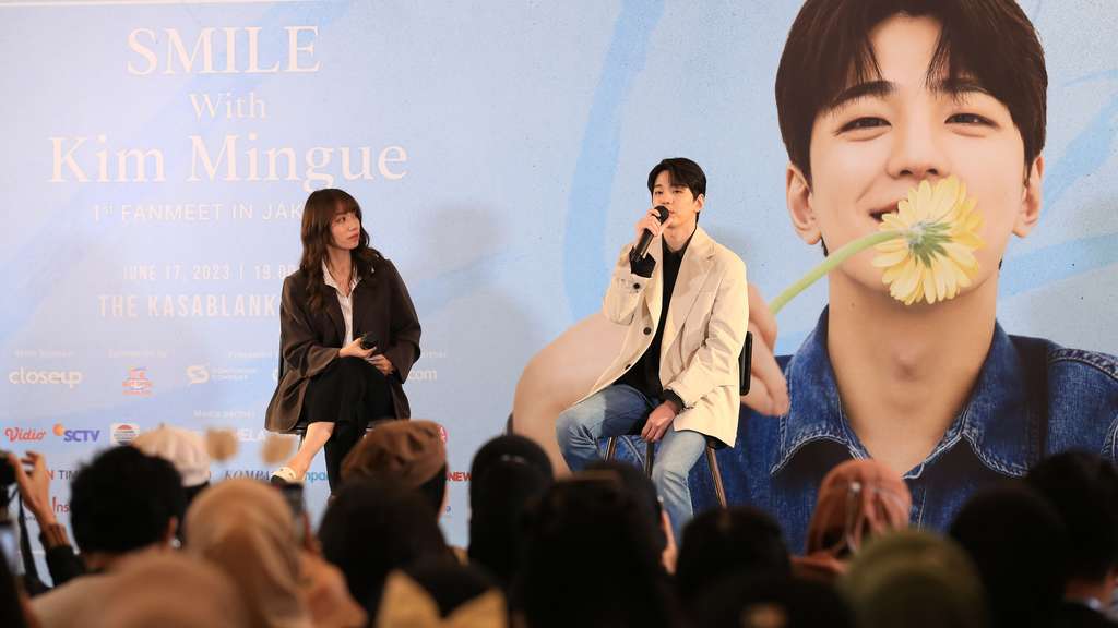Sebelum Berangkat Wajib Militer Kim Mingue Gelar Fanmeeting di Jakarta