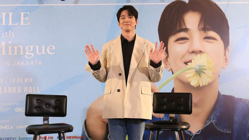 Sebelum Berangkat Wajib Militer Kim Mingue Gelar Fanmeeting di Jakarta