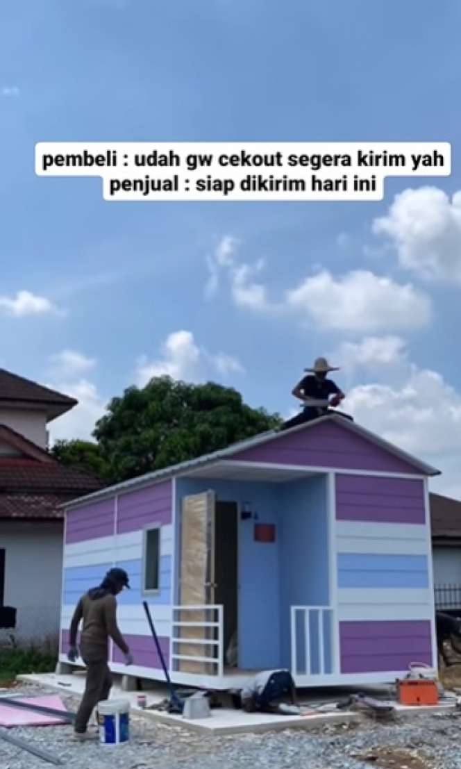Potret Rumah Unik yang Bisa Diangkat Mobil Pengantar Barang, Netizen: `Enak Bisa Pindah Kemana Saja` 