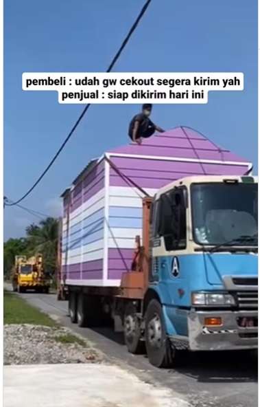 Potret Rumah Unik yang Bisa Diangkat Mobil Pengantar Barang, Netizen: `Enak Bisa Pindah Kemana Saja` 