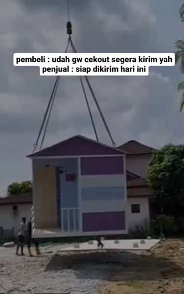 Potret Rumah Unik yang Bisa Diangkat Mobil Pengantar Barang, Netizen: `Enak Bisa Pindah Kemana Saja` 