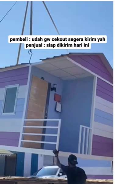 Potret Rumah Unik yang Bisa Diangkat Mobil Pengantar Barang, Netizen: `Enak Bisa Pindah Kemana Saja` 