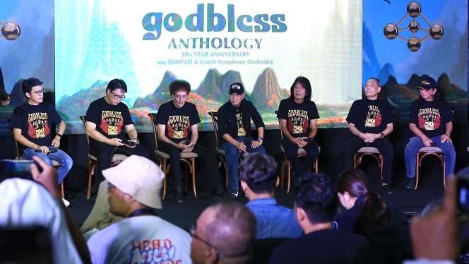 FOTO: Merayakan 50 Tahun Berkarya, God Bless Luncurkan Album 'Anthology', Suara Achmad Akbar Masih Menggelegar