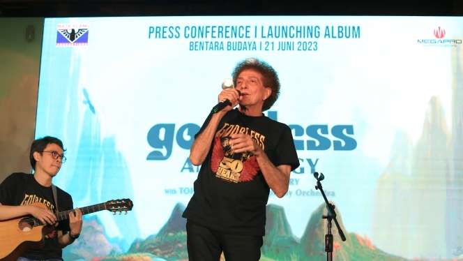 FOTO: Merayakan 50 Tahun Berkarya, God Bless Luncurkan Album 'Anthology', Suara Achmad Akbar Masih Menggelegar