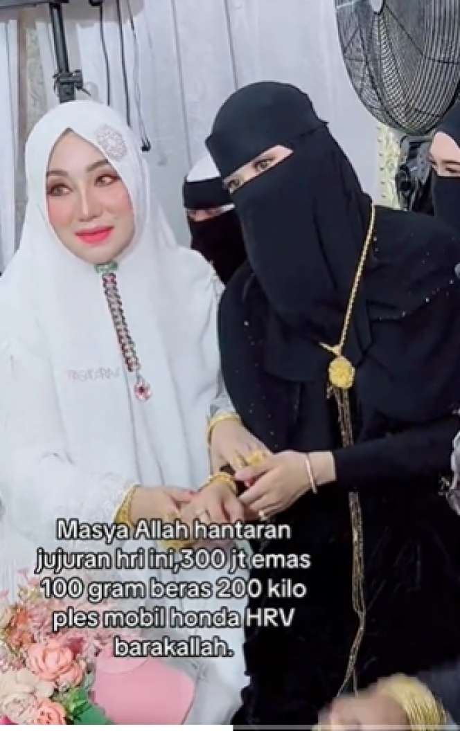 Viral Pernikahan Wanita Bercadar di Kalimantan, Mahar Miliaran Hingga Mobil Mewah, Ini Potretnya Bikin Iri