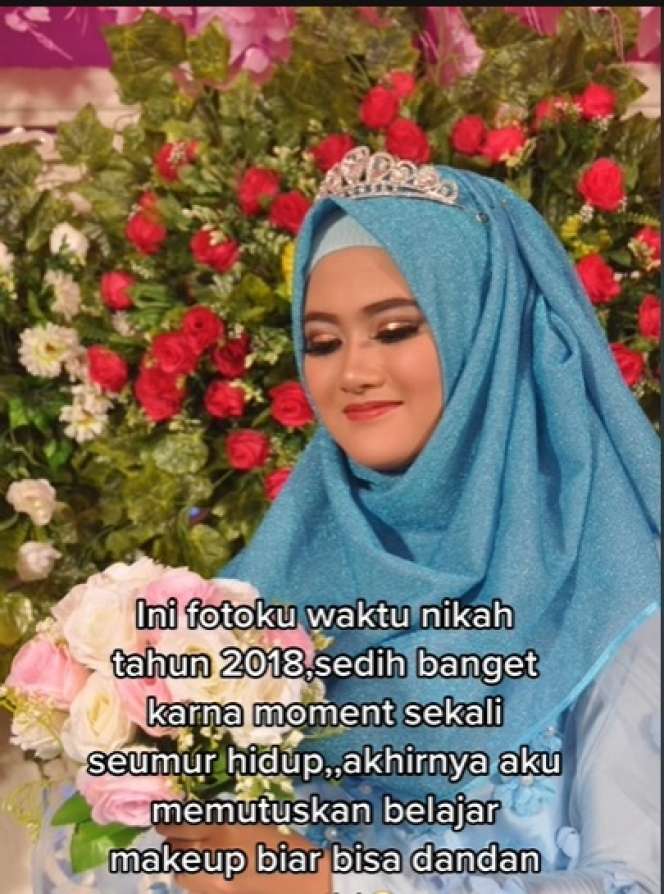 Wanita Ini Pamer Makeup Nikah Versi Sendiri VS MUA, Hasilnya Bak Bumi dan Langit
