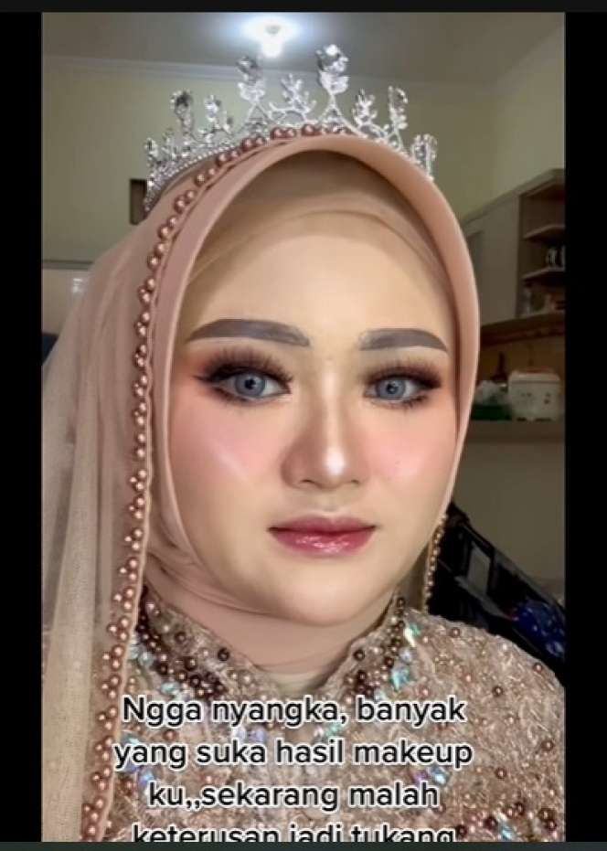 Wanita Ini Pamer Makeup Nikah Versi Sendiri VS MUA, Hasilnya Bak Bumi dan Langit
