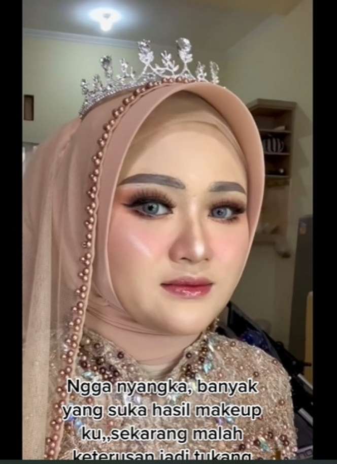 Wanita Ini Pamer Makeup Nikah Versi Sendiri VS MUA, Hasilnya Bak Bumi dan Langit