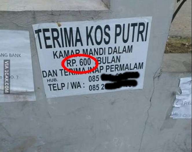10 Potret Pengumuman Kos-kosan yang Isinya Bikin Ngakak, Perlu Dibaca Berulang Kali!