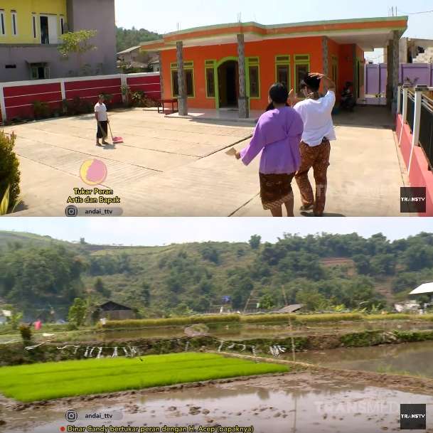 10 Potret Rumah Artis di Tengah Sawah, Terakhir Bak Istana di Kelilingi Persawahan, Surga Banget! 
