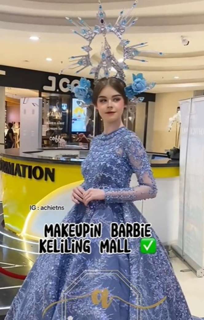 Wanita Bule Dimakeup Ala Princess, Hasilnya Bikin Syok: Kayak Manekin Hidup