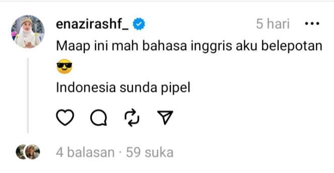 Deretan Postingan Absurd Nadzira Shafa Istri Mendiang Ameer Azzikra di Threads, Bikin Netizen Cekikikan