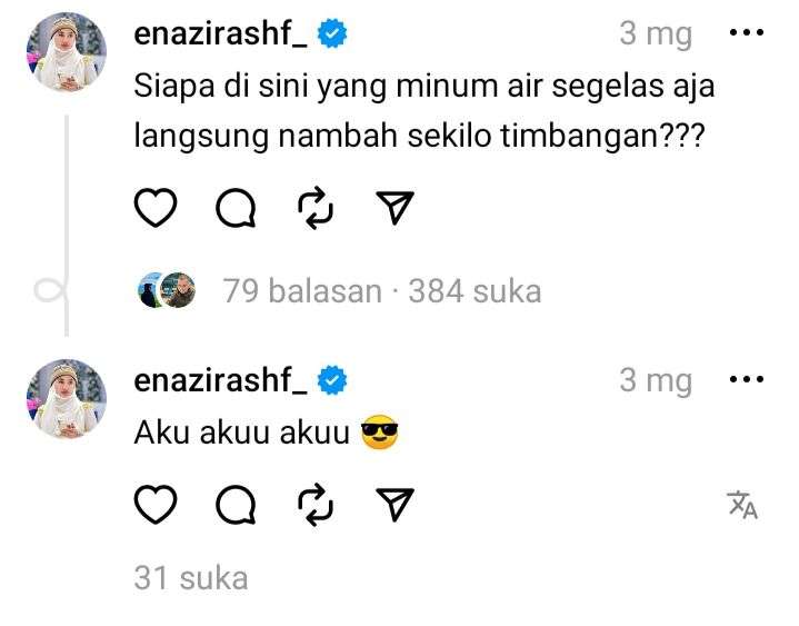 Deretan Postingan Absurd Nadzira Shafa Istri Mendiang Ameer Azzikra di Threads, Bikin Netizen Cekikikan