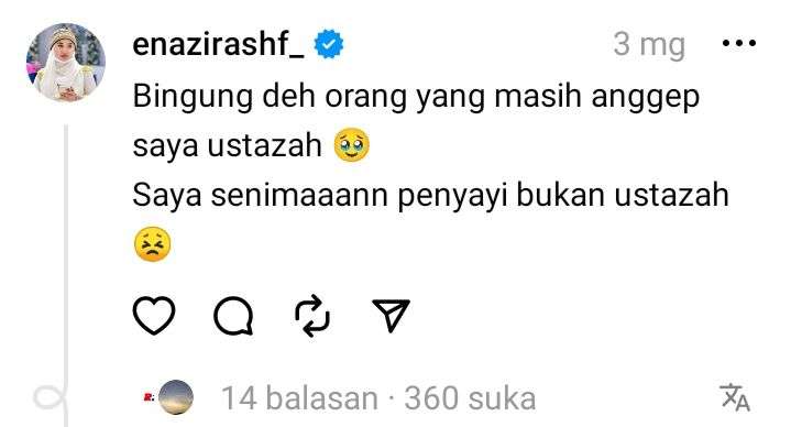 Deretan Postingan Absurd Nadzira Shafa Istri Mendiang Ameer Azzikra di Threads, Bikin Netizen Cekikikan