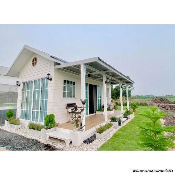 8 Potret Rumah Minimalis nan Estetik Pinggir Sawah, Vibes-nya Kayak di Homestay Bali