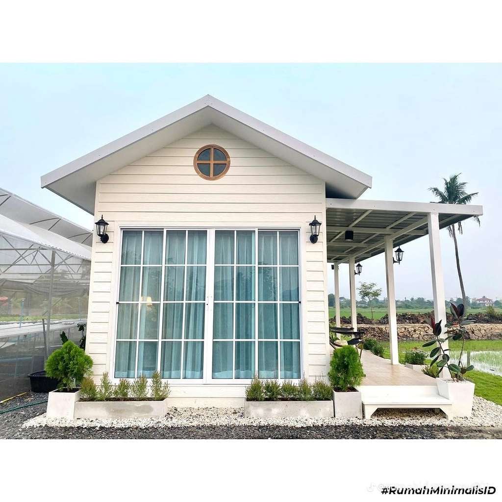 8 Potret Rumah Minimalis nan Estetik Pinggir Sawah, Vibes-nya Kayak di Homestay Bali