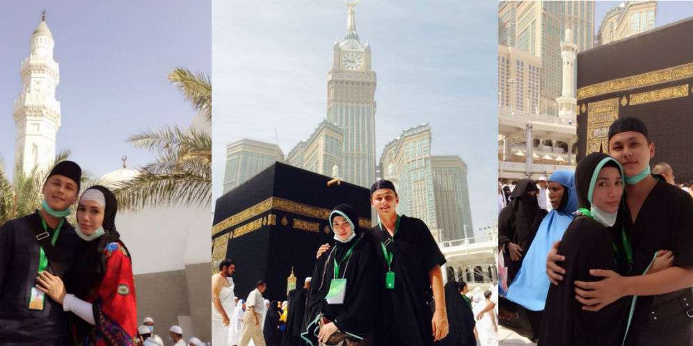 Ussy-Andhika Pratama Berangkat Umrah Bersama