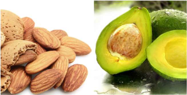 Kacang Almond dan Alpukat