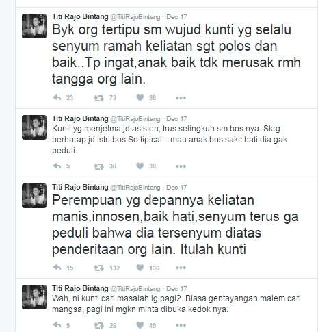 Twitter Titi Rajo Bintang